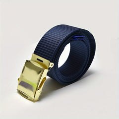 Men's Toothless Auto Buckle Tape Belt Canvas Tactical Military Style
