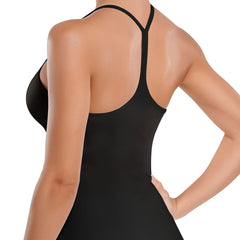 Tank Top w/Built-In Bra Racerback Running Sports Cami
