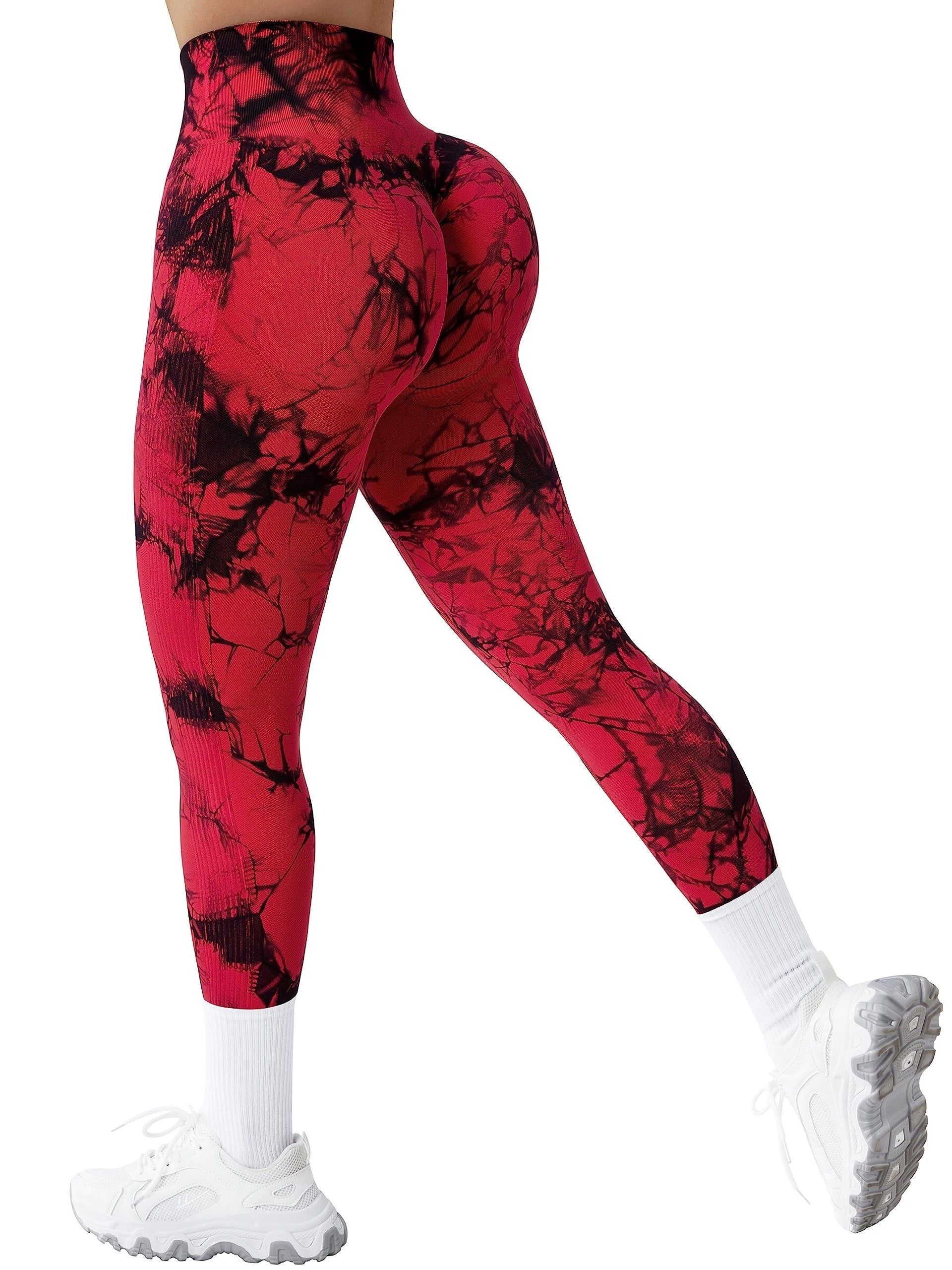 Tie Dye Yoga Leggings High Waist Workout Tight Sports Pants