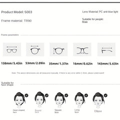 TR90 Ultra Light Reader Glasses Men Anti Light Casual Glasses Portable Unisex