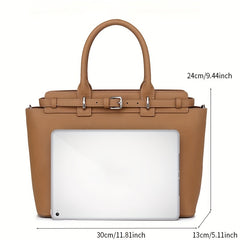 Women's Top Grain Leather Quilted Tote Bag