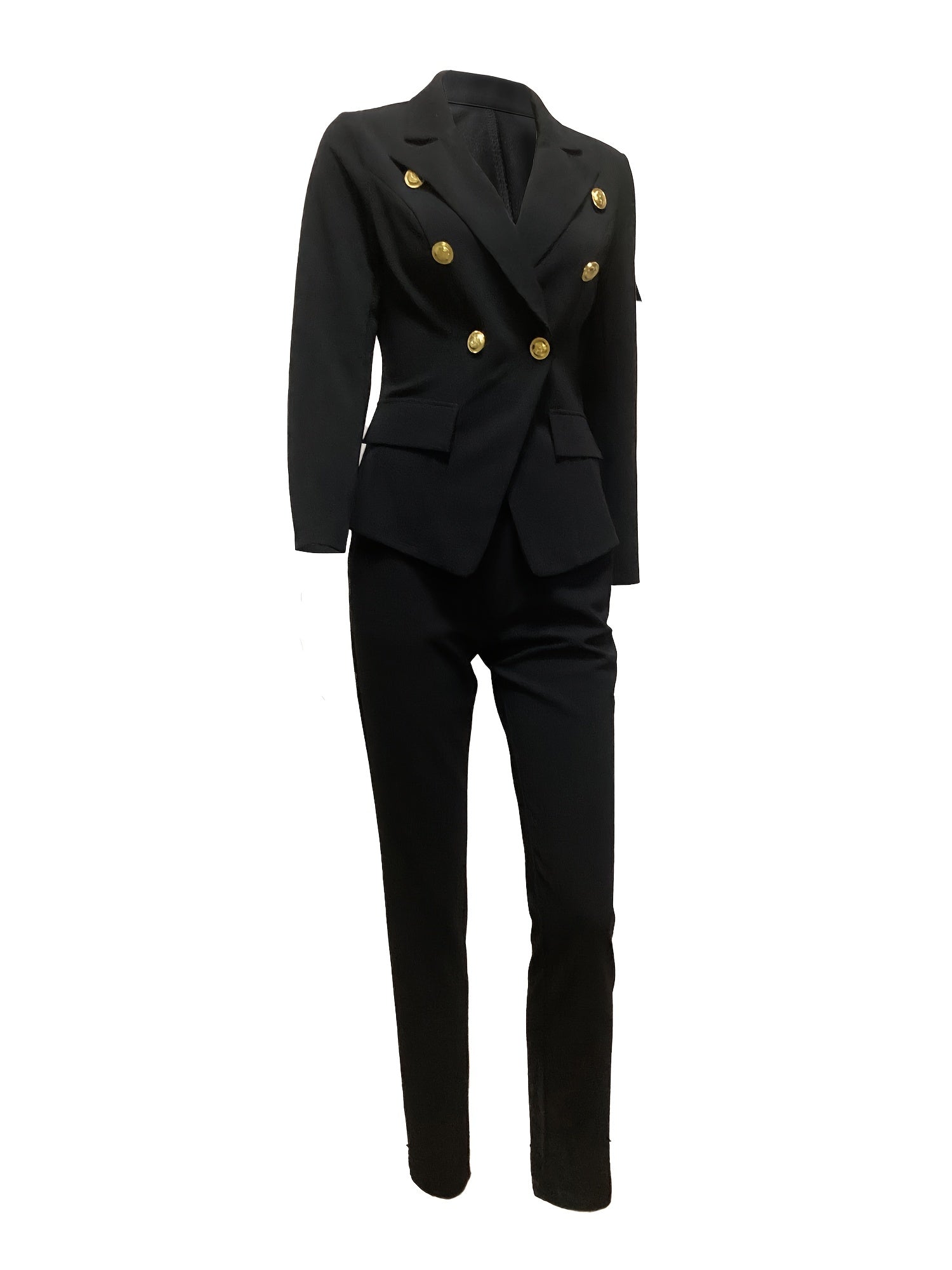 Two Piece Set Blazer & Slim Pants Women's Outfit