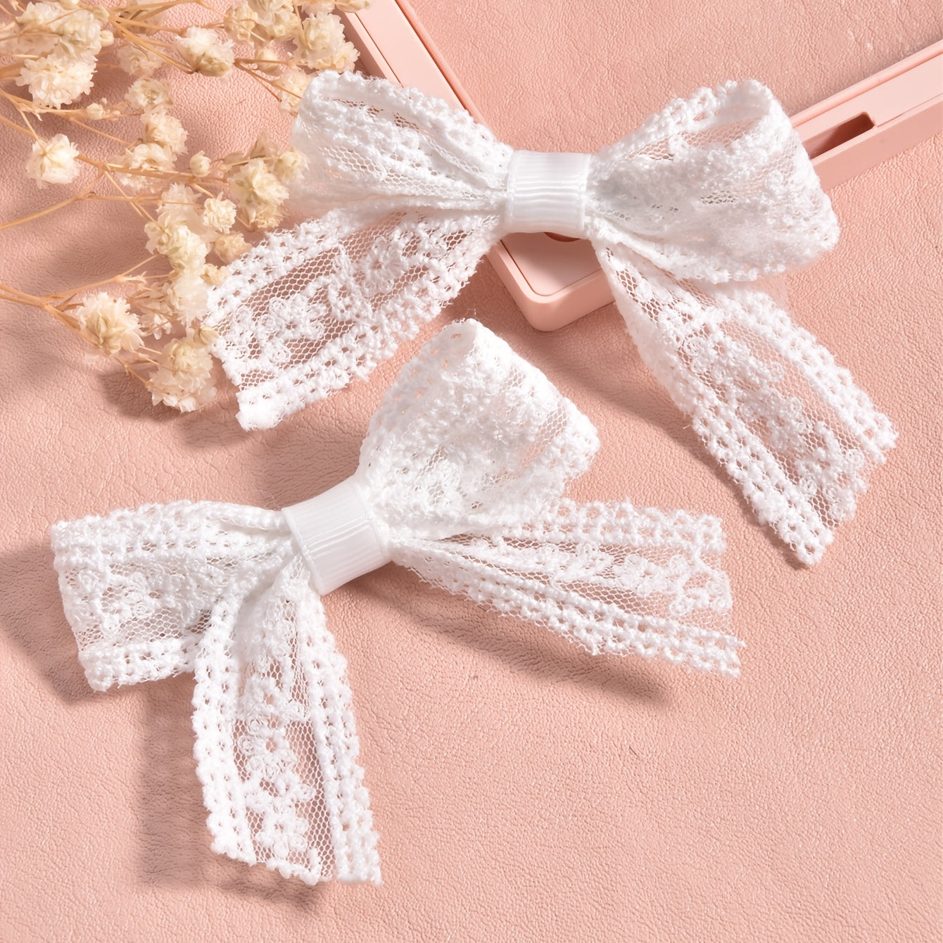 2pcs Princess Lace Bow Ties for Girls' Bangs Clips