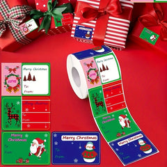250pcs Christmas Label Santa Claus Sticker Self-adhesive Holiday Gift Decoration