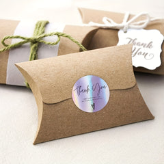 Rainbow Laser Adhesive Thank You Label Gift Decoration Sticker