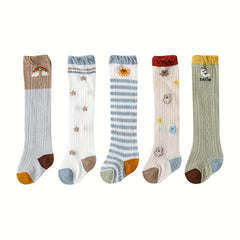 Baby Summer Long Tube Mesh Socks - Mosquito Repellent Knee Length Cartoon Socks