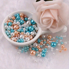 150pcs Mixed 3 8mm Double Hole Pearl Plastic Clothing DIY Accessories