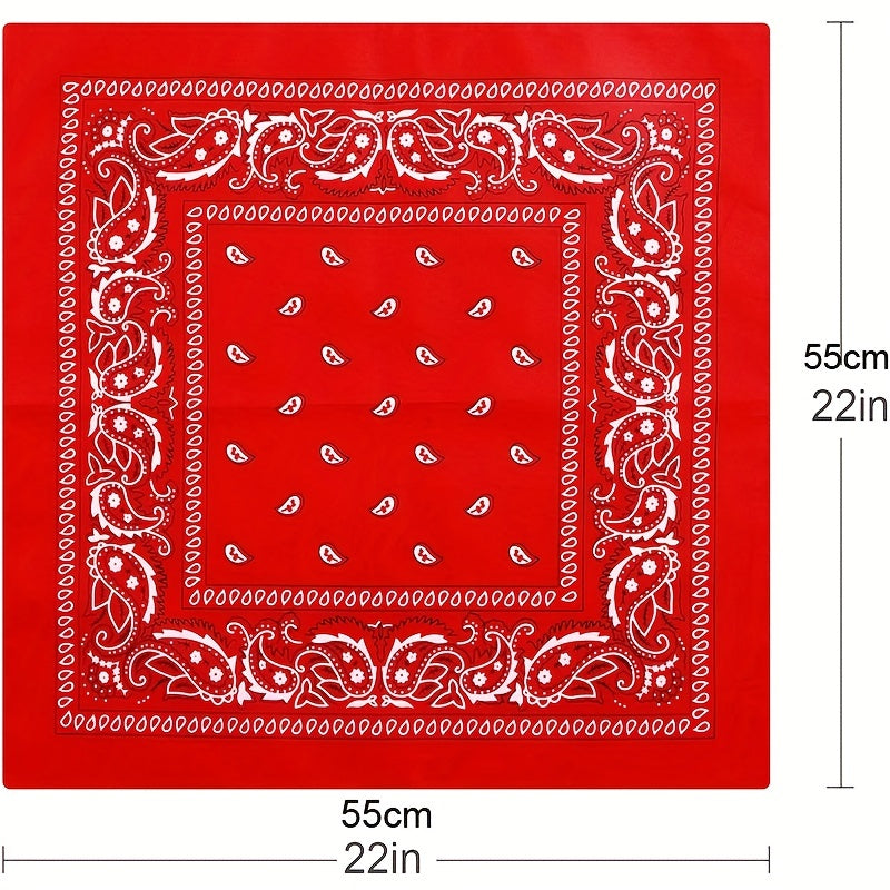 Cashew Flower Square Outdoor Sports Bag Head Scarf for Men