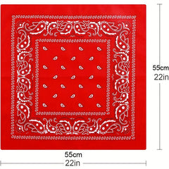 Cashew Flower Square Outdoor Sports Bag Head Scarf for Men