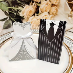 4pcs Wedding Dress Gift Boxes Candy Gift Boxes Party Wedding Decoration
