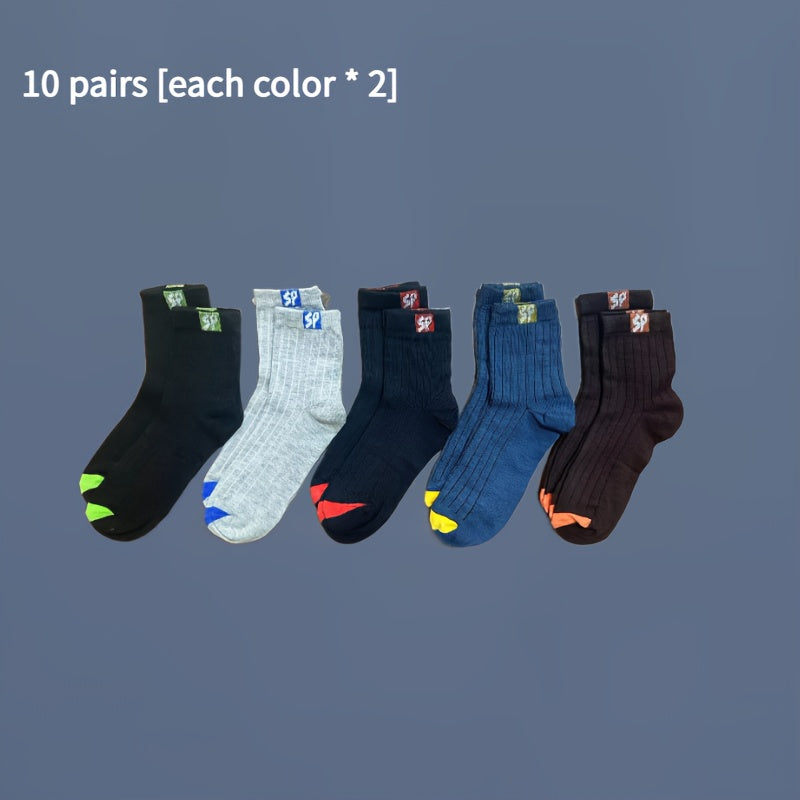 10 Pairs Deodorant Quarter Socks for Men Women
