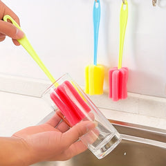 Kitchen Cleaning Sponge Brushes For Bottles, Mugs - Random Colors