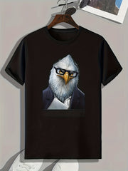 Eagle Print Men's Graphic T shirt Casual Comfy Tees for Summer