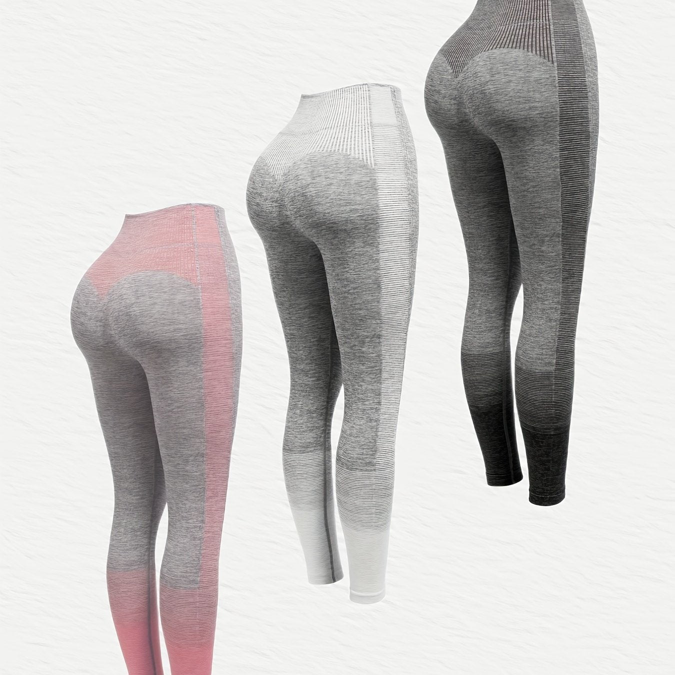 3 Pcs Pack Sexy Yoga Leggings Slim Fitted Fitness Pants Women's Activewear
