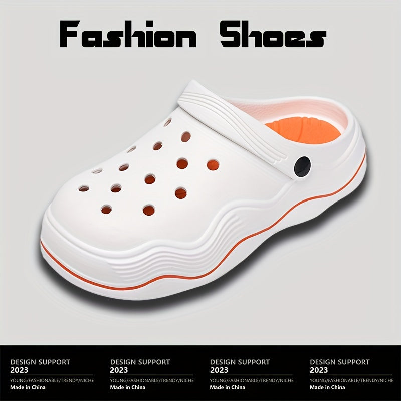 Men's Lightweight Comfy Cloud Clogs Hollow Out Non Slip Garden Shoes Summer