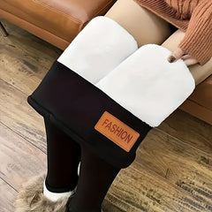 Plush Lined Tights Opaque High Waist Thermal Leggings Women's Stockings