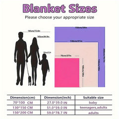Soft Throw Blanket Modern Bed Sofa Outdoor Travel Use Gift