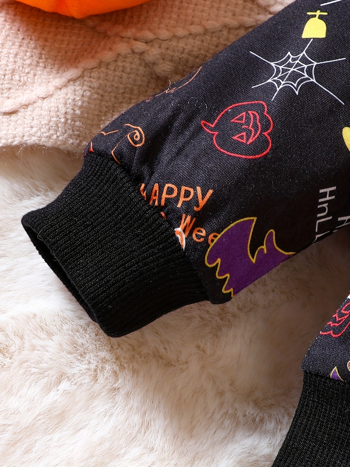 Kids Pumpkin Costume Set Halloween Party Sweatshirt Pants