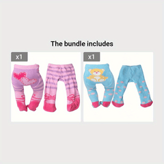 Newborn Doll Clothing Set: Leggings with Socks for 17-18 Inch Dolls