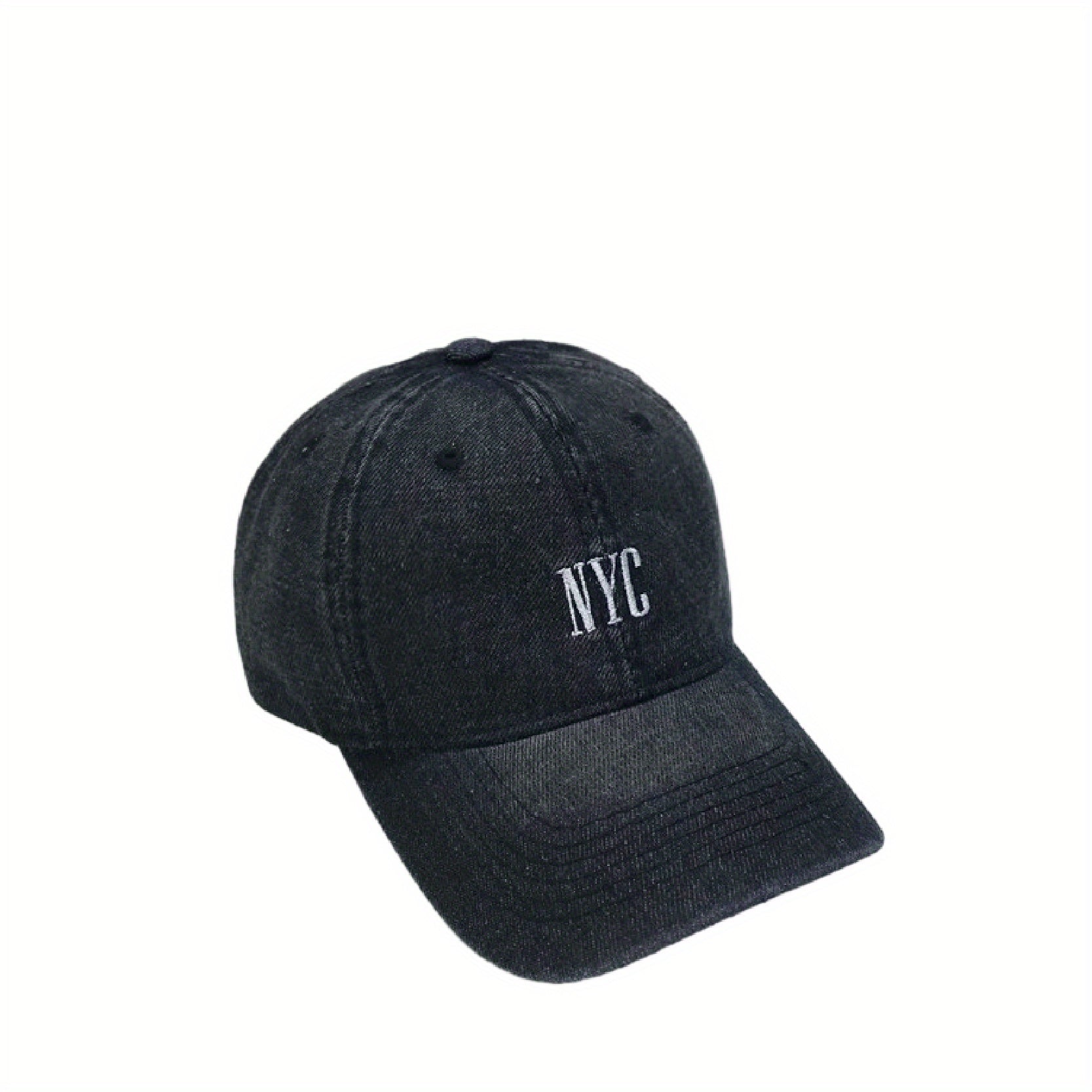 NYC Letter Embroidery Baseball Cap Adjustable Denim Retro Sun Hat
