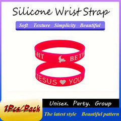 Colorful Pattern Faith Silicone Bracelet Wrist Band