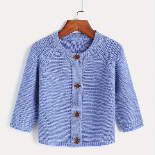 Girls Long Sleeve Button Down Knit Cardigan Casual Sweater Coat