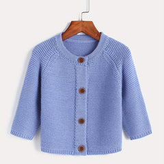 Girls Long Sleeve Button Down Knit Cardigan Casual Sweater Coat