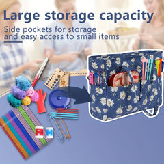 Printed Dustproof Knitted Tote Bag Yarn Storage Wool Organizer