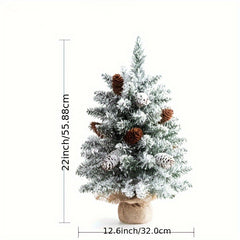Small Christmas Tree With Lights 8 Light Modes Flocked Artificial Tree