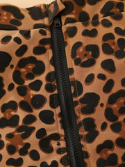 Baby Girls Leopard Print Short Dress with Zipper