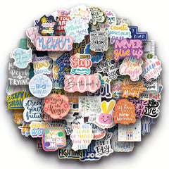 100pcs Waterproof Positive Vinyl Decals for Laptops Water Bottles