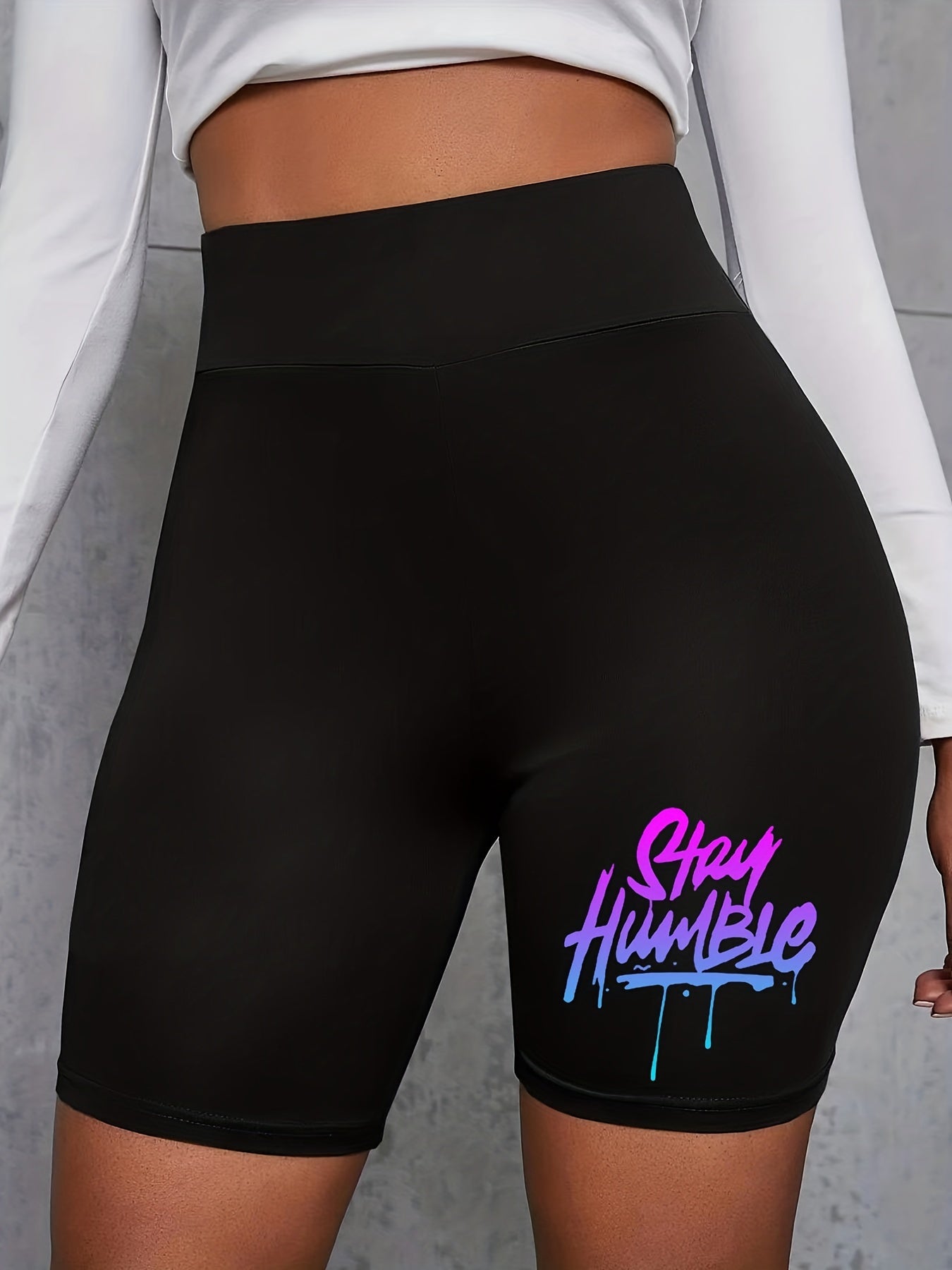 Butterfly Print High Rise Biker Shorts