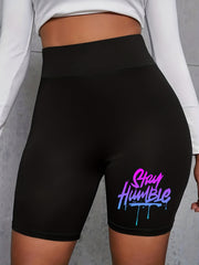 Butterfly Print High Rise Biker Shorts