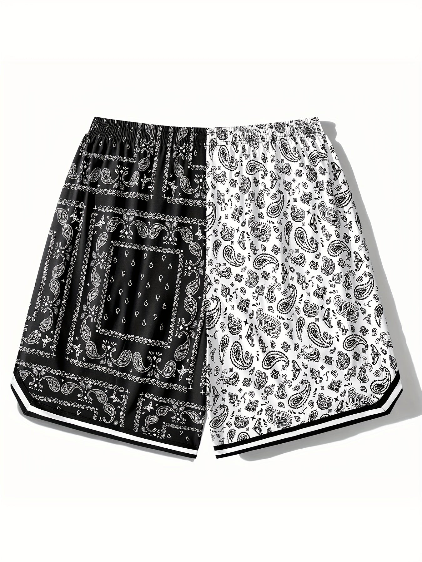 Men's Paisley Beach Shorts Breathable Swim Trunks for Summer