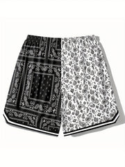 Men's Paisley Beach Shorts Breathable Swim Trunks for Summer