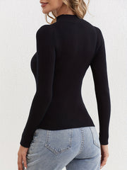 Solid Mock Neck Pullover Sweater for Fall & Winter