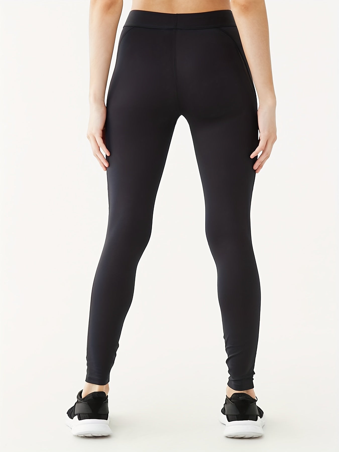 Mesh Waistband High Rise Yoga Leggings