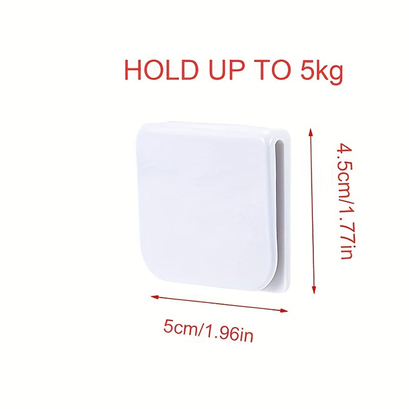 2pcs Adhesive Shower Curtain Clip Hold Up To 5kg