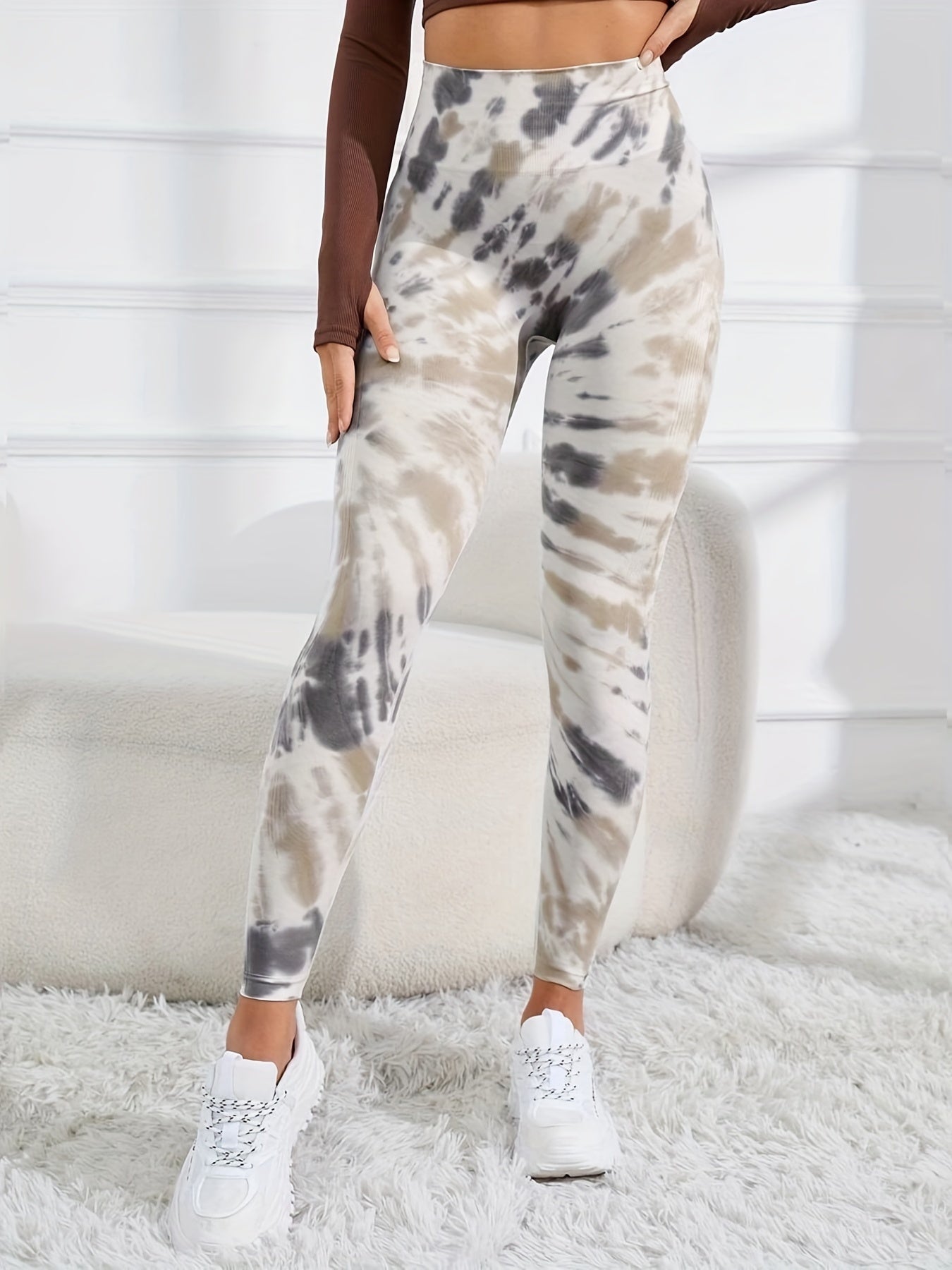Tie Dye Seamless Yoga Pants Hip Lift Fitness Butt Lifting Slim Leggings