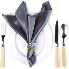 4pcs Golden Napkin Ring Round Napkin Holder For Wedding Dinner Table