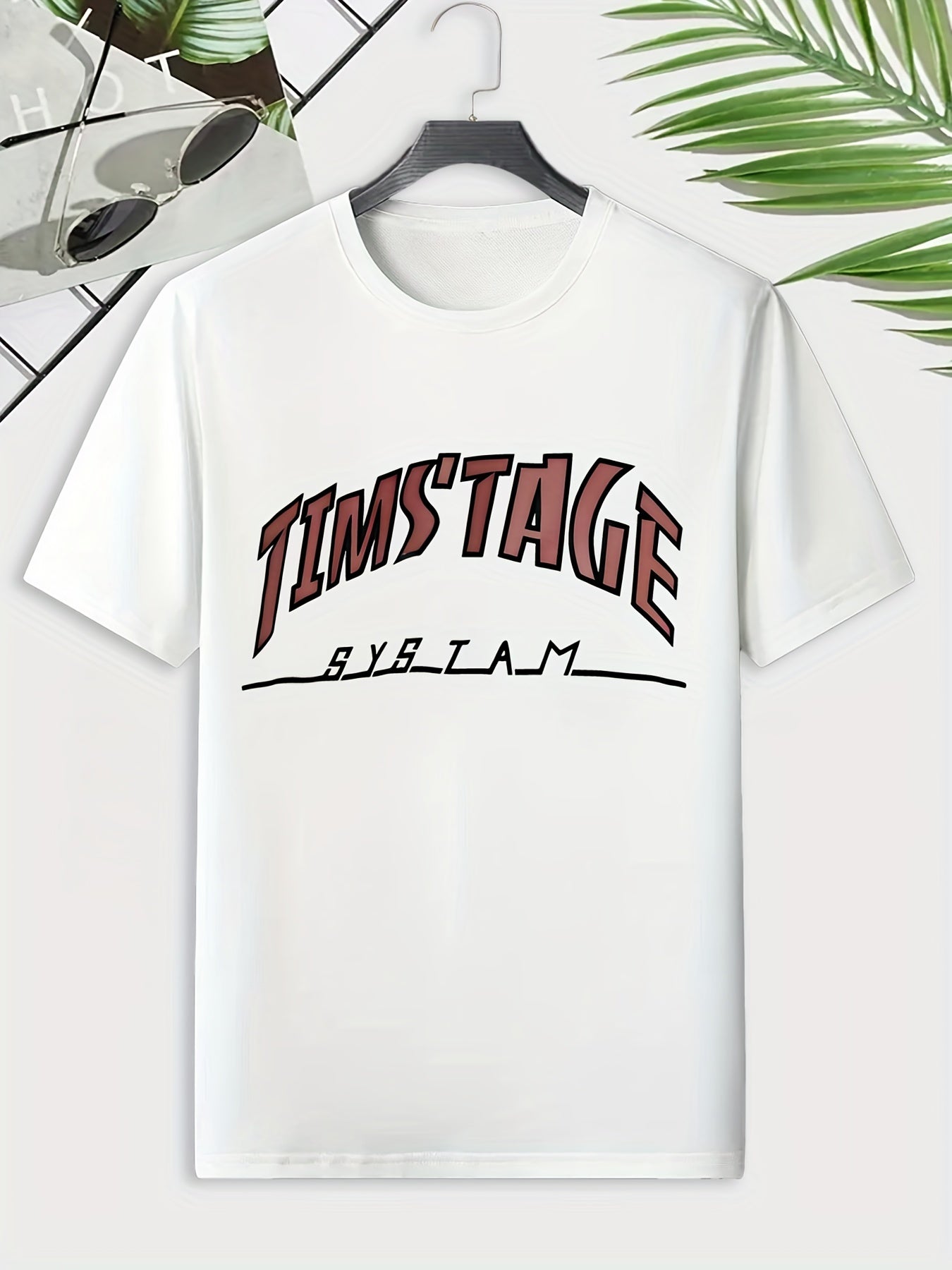 Men's Vintage Tim's T-shirt Casual Stretch Tee For Outdoor