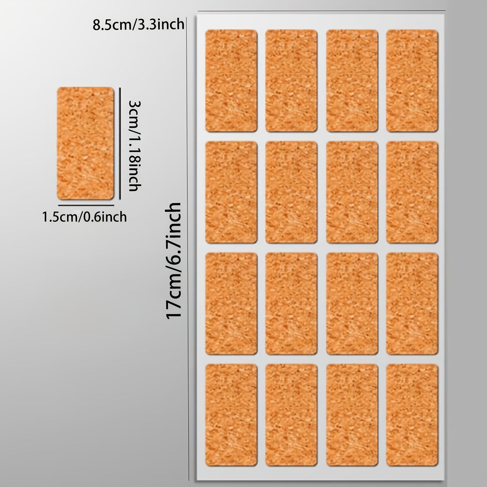96pcs Waterproof Writable Cork Label Stickers for School Office Notes