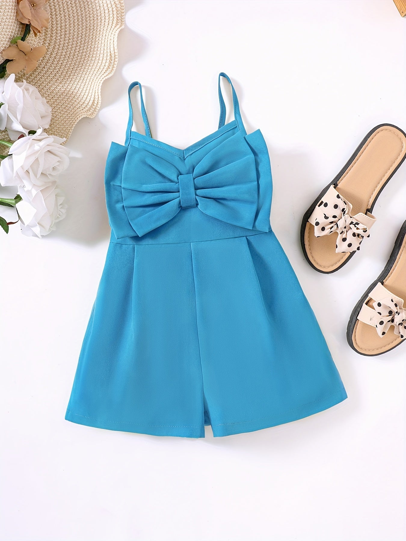 Bow Cami Rompers Jumpsuits for Toddlers