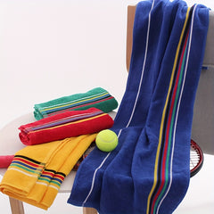 4pcs Sport Hand Towels Soft Cotton Striped Ultra Absorbent Towels