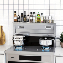 Stainless Steel Magnetic Spice Rack for Kitchen Stove - Keep Spices Organized
