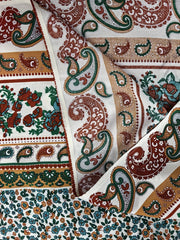 Colorblock Paisley Floral Maxi Dress