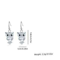 Rhinestone Owl Earrings Decorative Accessories for Girls