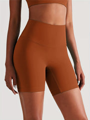 Seamless Hip Lifting Yoga Sports Shorts Wide Waistband