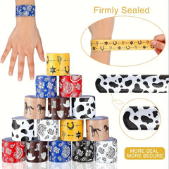 20pcs Western Party Cowboy & Horse Slap Bracelets with 8 Styles