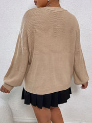 Floral Crochet Long Sleeve Open Front Cardigan